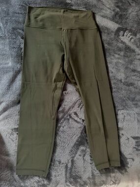 Lululemon Aline Leggings 23” Olive Green, size 10